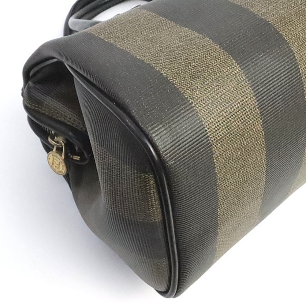 Fendi Pequin Boston Bag Leather Black - Picture 5 of 9